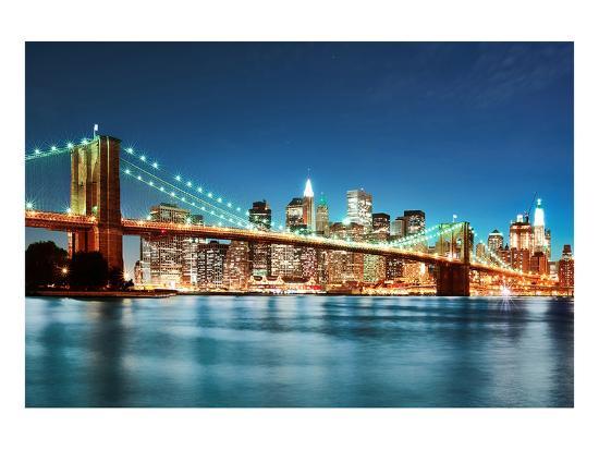 'New York City Skyline' Premium Giclee Print | AllPosters.com