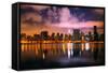 New York City Skyline-kyledover-Framed Stretched Canvas