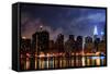 New York City Skyline-kyledover-Framed Stretched Canvas