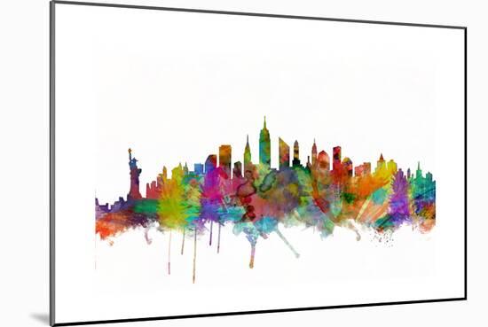 New York City Skyline-Michael Tompsett-Mounted Art Print