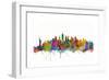 New York City Skyline-Michael Tompsett-Framed Premium Giclee Print