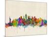 New York City Skyline-Michael Tompsett-Mounted Art Print