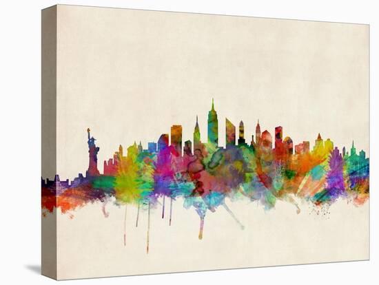 New York City Skyline-Michael Tompsett-Stretched Canvas