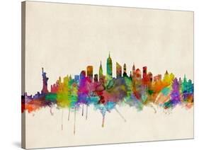 New York City Skyline-Michael Tompsett-Stretched Canvas