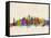 New York City Skyline-Michael Tompsett-Framed Stretched Canvas