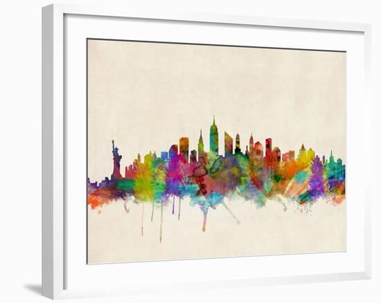 New York City Skyline-Michael Tompsett-Framed Art Print