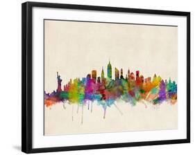 New York City Skyline-Michael Tompsett-Framed Art Print