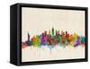New York City Skyline-Michael Tompsett-Framed Stretched Canvas