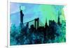 New York City Skyline-NaxArt-Framed Art Print