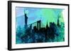 New York City Skyline-NaxArt-Framed Art Print