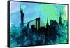 New York City Skyline-NaxArt-Framed Stretched Canvas