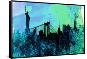 New York City Skyline-NaxArt-Framed Stretched Canvas