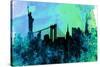New York City Skyline-NaxArt-Stretched Canvas