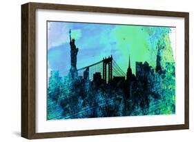 New York City Skyline-NaxArt-Framed Art Print