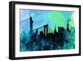 New York City Skyline-NaxArt-Framed Art Print