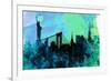 New York City Skyline-NaxArt-Framed Art Print