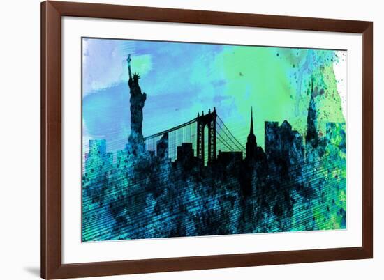 New York City Skyline-NaxArt-Framed Art Print