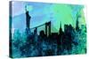 New York City Skyline-NaxArt-Stretched Canvas