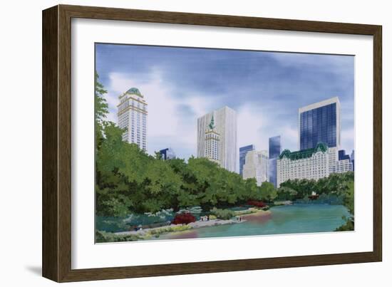 New York City Skyline-Kestrel Michaud-Framed Giclee Print