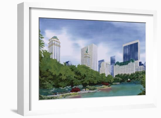 New York City Skyline-Kestrel Michaud-Framed Giclee Print
