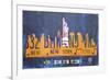 New York City Skyline-Design Turnpike-Framed Giclee Print