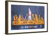 New York City Skyline-Design Turnpike-Framed Giclee Print