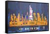 New York City Skyline-Design Turnpike-Framed Stretched Canvas