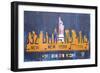 New York City Skyline-Design Turnpike-Framed Giclee Print