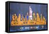 New York City Skyline-Design Turnpike-Framed Stretched Canvas