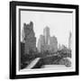 New York City Skyscrapers and Hotel Seen from Pedestrian Bridge-null-Framed Photographic Print