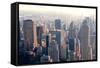 New York City Skyscrapers in Midtown Manhattan Aerial Panorama View in the Day.-Songquan Deng-Framed Stretched Canvas