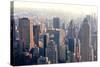 New York City Skyscrapers in Midtown Manhattan Aerial Panorama View in the Day.-Songquan Deng-Stretched Canvas