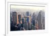 New York City Skyscrapers in Midtown Manhattan Aerial Panorama View in the Day.-Songquan Deng-Framed Photographic Print