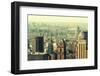 New York City Skyscrapers Rooftop Urban View.-Songquan Deng-Framed Photographic Print