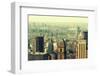 New York City Skyscrapers Rooftop Urban View.-Songquan Deng-Framed Photographic Print