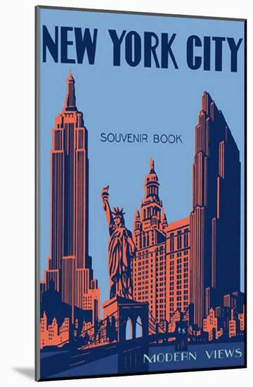 New York City Souvenir Book-null-Mounted Poster