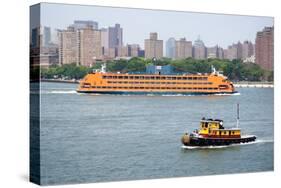 New York City Staten Island Ferry Photo Print Poster-null-Stretched Canvas