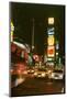 New York city street at night-null-Mounted Photographic Print