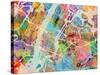 New York City Street Map-Michael Tompsett-Stretched Canvas