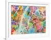 New York City Street Map-Michael Tompsett-Framed Art Print