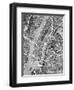 New York City Street Map-Michael Tompsett-Framed Art Print