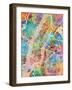 New York City Street Map-Tompsett Michael-Framed Art Print