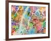 New York City Street Map-Michael Tompsett-Framed Art Print