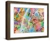 New York City Street Map-Michael Tompsett-Framed Art Print