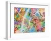 New York City Street Map-Michael Tompsett-Framed Art Print