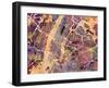 New York City Street Map-Michael Tompsett-Framed Art Print