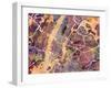 New York City Street Map-Michael Tompsett-Framed Art Print