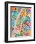 New York City Street Map-Michael Tompsett-Framed Art Print