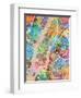 New York City Street Map-Michael Tompsett-Framed Art Print