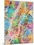 New York City Street Map-Michael Tompsett-Mounted Art Print